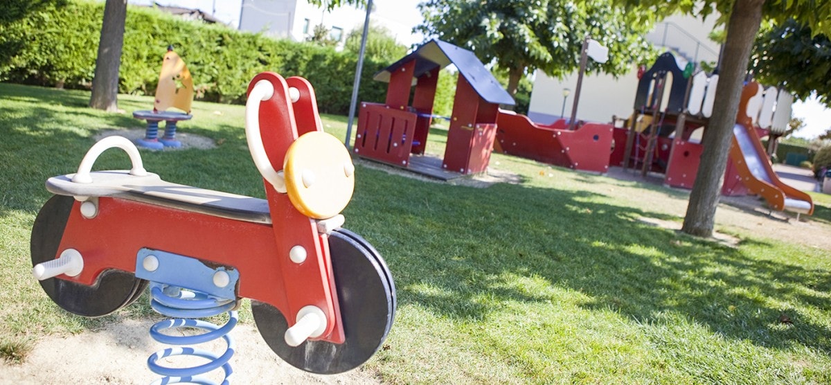 The happiness of children on holiday at the Aparthotel